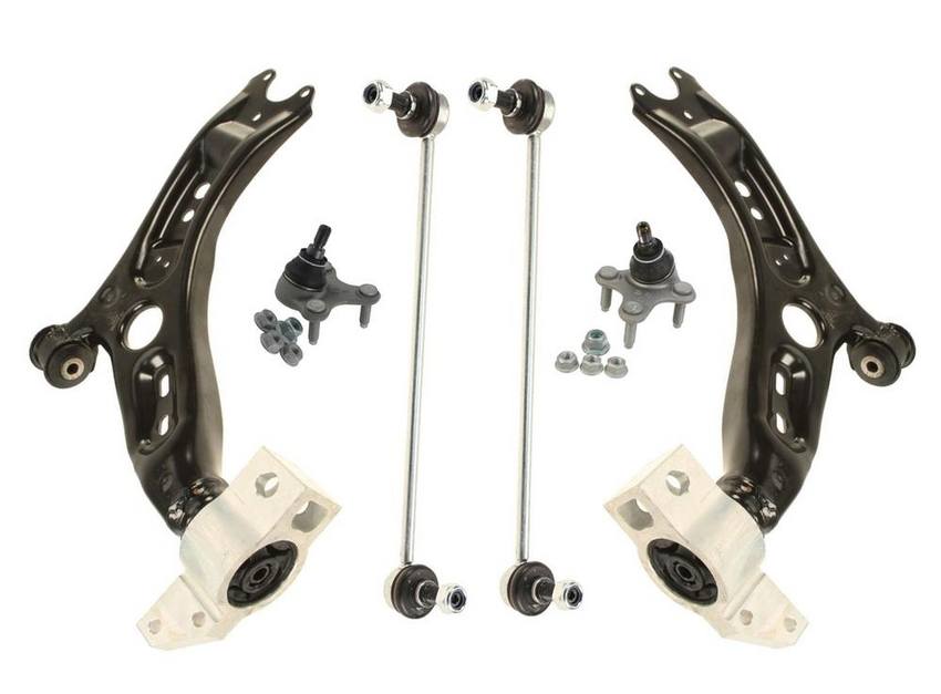 Audi VW Suspension Control Arm Kit - Front (6 Pieces) 5Q0411315A - Lemfoerder 3089333KIT